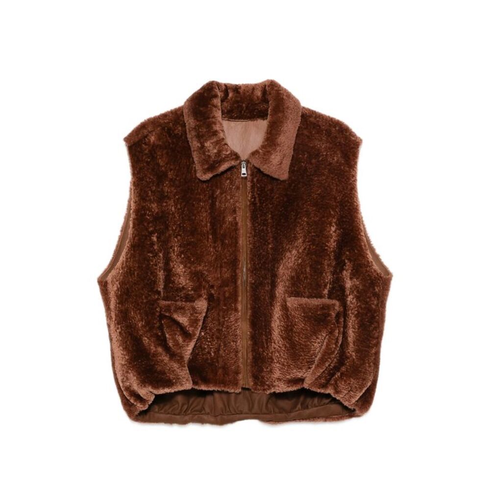 Simonetta Ravizza Brown Jackets - Waistcoat & Gilets Women